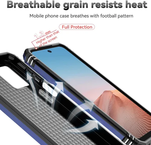 Miniatura 9 de Funda para Moto G 5G 2023 con cubierta deslizante para cámara y protector de pantalla HD [grado militar de 16 pies probada en caídas] Funda Azul