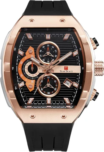 Miniatura 10 de Watches for Men Original Analog Quartz Waterproof Sport Mens Watches Tonneau Chronograph Luminous Fashion Unique Casual Watch with Silicone Strap