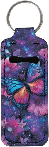 Miniatura 7 de Suobstales Chapstick - Llavero con clip en la manga de la bolsa para palillo labial, funda para bálsamo labial, protector de lápiz labial