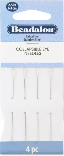 Miniatura 11 de Beadalon - Agujas plegables para ojos, paquete variado, finas de 0.012 in / 0.012 pulgadas, medianas, 0.014 in / .014 pulgadas, pesadas 0.51 / .020