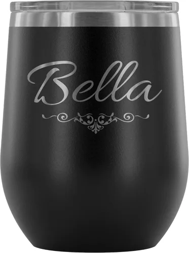 Miniatura 8 de Bella - Vaso de vino aislado con tapa, copa de vino de acero inoxidable sin tallo de 12 onzas, taza de viaje aislada al vacío de doble pared