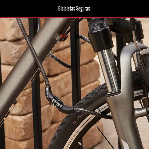 Miniatura 6 de Master Lock Cable de bloqueo de bicicleta con combinación Negro, 8143D