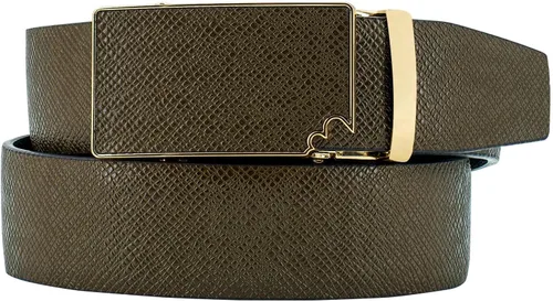 Miniatura 2 de Cinturones de cuero con trinquete para hombre, cinturón ajustable para jeans casuales