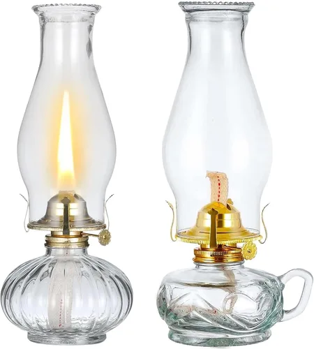 Miniatura 7 de Lámpara de aceite grande de 3.75 x 8.2 pulgadas de vidrio transparente de repuesto para chimenea