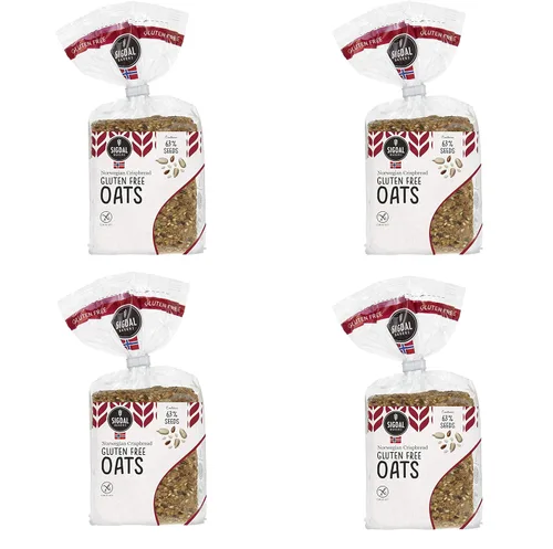 b'Sigdal Bakeri - Pan crujiente noruego totalmente natural, sin OMG, vegano, sin azúcar, alto en fibra, bajo en carbohidratos, alto en proteínas,