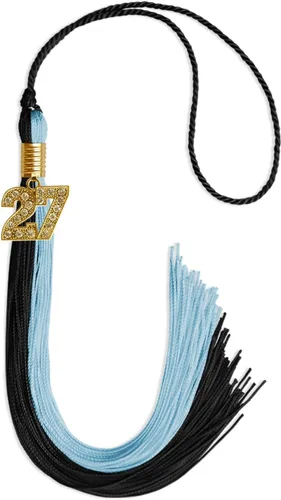 Miniatura 196 de Endea Graduation Borla de doble color con dije dorado (negro/oro brillante, 2022)