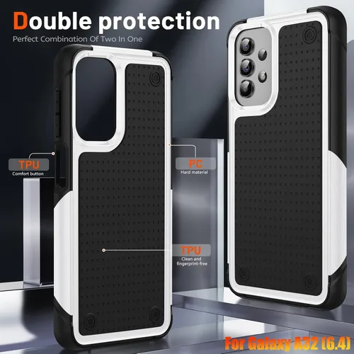 Miniatura 5 de Funda resistente para Galaxy A32 4G de 6.4 pulgadas, agarre texturizado antideslizante, resistente a caídas