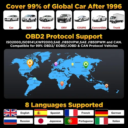 Miniatura 5 de LAUNCH Escáner Profesional OBD2 Herramienta de Diagnóstico CR3008 Plus, I/M de Una Tecla, Lector de Códigos con Actualización de por Vida, Lector