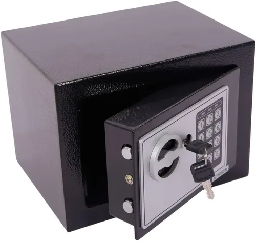 Miniatura 5 de Ochine Caja fuerte de seguridad de acero y caja de seguridad, caja de dinero negra, caja fuerte de acero con teclado digital, caja fuerte de Pequeño