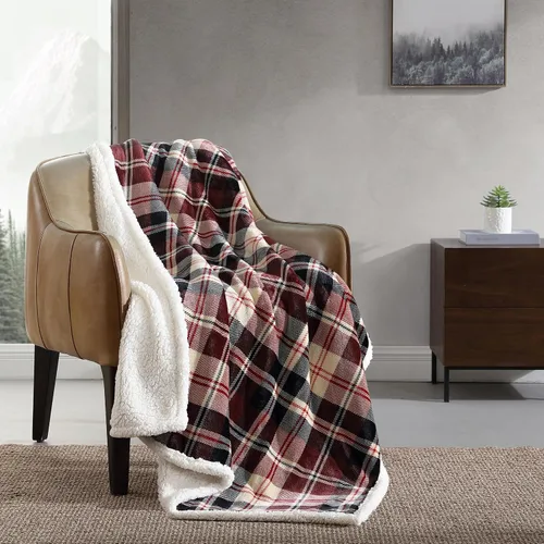 Miniatura 20 de Eddie Bauer - Manta, Forro Polar Cepillado y Ropa de Cama Sherpa Suave, Manta para Sofá y Cama (Gris Tono Alce, 50" x 60")