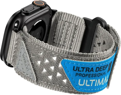 ULTIMAL Compatible con Apple Watch Series 3/2/1 11/10/9/8/7/6/5/4/SE/SE2/SE3, Correa de nailón con bandera de estrellas y rayas tejida para hombres