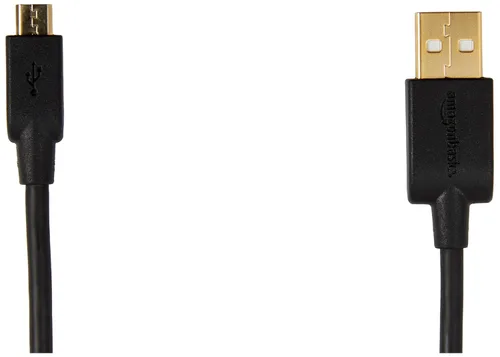 Miniatura 3 de Amazon Basics, Cable de carga USB-A a micro USB, velocidad de transferencia de 480 Mbps con conectores chapados en oro, USB 2.0, 3 pies, color negro