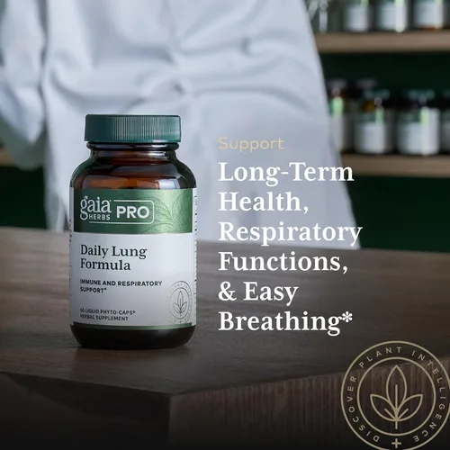 Miniatura 5 de GAIA HERBS PRO Fórmula diaria de pulmón, apoyo para la salud respiratoria* - Suplemento inmunológico con hoja de gordolobo, raíz de malvavisco y más