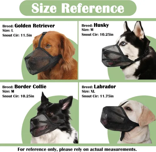 Miniatura 6 de Mayerzon Bozal para Perro, Bozal de Malla Suave para Perros Pequeños, Medianos y Grandes Antimordida y Antibusqueda, Protector de Boca Ajustable