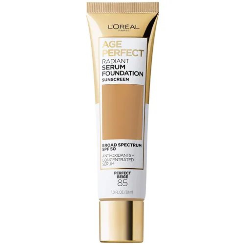 Miniatura 23 de L'Oreal Paris Age Perfect Base de suero radiante con SPF 50, Rosa Miel, 1 fl. oz. Rosa (honey rose)
