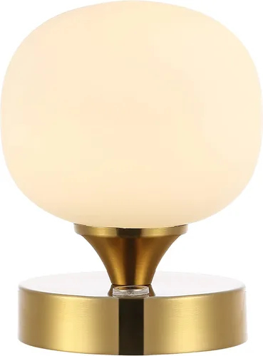 Miniatura 9 de JONATHAN Y JYL7112A - Lámpara de mesa LED recargable moderna de bronce aceitado de 6.13 pulgadas, pantalla de vidrio blanco esmerilado, luz táctil