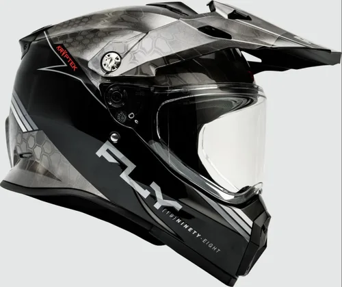 Miniatura 4 de Fly Racing Trekker Conceal Casco (negro/gris/blanco, talla XL)