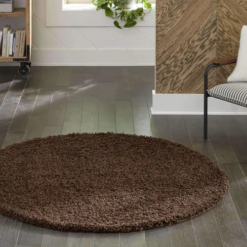 Miniatura 61 de Unique Loom Zuniga Solid Shag Collection alfombra moderna de felpa negra de área (7' 0 x 10' 0)
