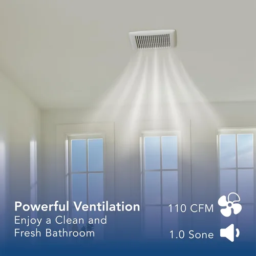 Miniatura 5 de Broan-NuTone Ventilador de escape de baño, fácil de instalar, potente 110 CFM, silencioso 1.0 Sones, Energy Star