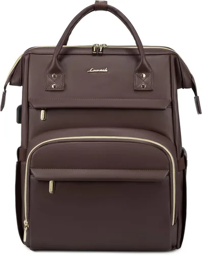Miniatura 12 de LOVEVOOK - Mochila para laptop para mujer, mochila de moda para mujer.., Rojo Marrón, 15,6 pulg., Mochilas de viaje