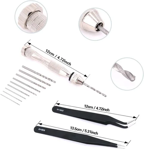Miniatura 6 de Swpeet Kit profesional de 43 piezas compatible con Gundam Modeler Herramientas básicas, kit compatible con Gundam Modelo Kit de herramientas