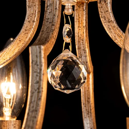 Miniatura 8 de LumFurn Lámpara de Techo de Cristal K9 Moderna de Mediados de Siglo de 4 Luces para Sala de Estar, Vestíbulo, Dormitorio, Lámpara de Montaje
