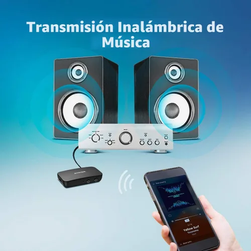 Miniatura 2 de Anker Soundsync - Receptor Bluetooth para transmisión de música con Bluetooth 5.0, conexión de dispositivo doble, llamadas manos libres, duración