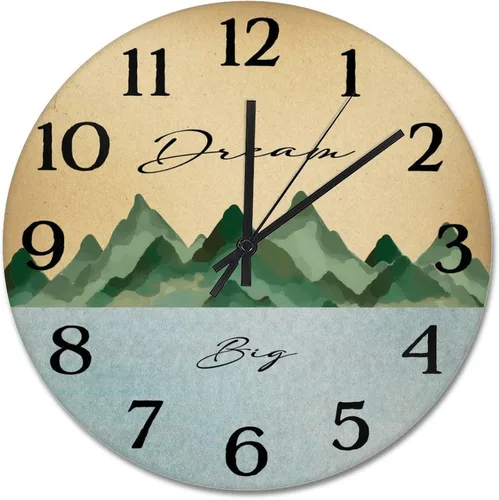 Miniatura 17 de Reloj de pared de madera rústica personalizado de 10 pulgadas, silencioso sin tictac, funciona con pilas, para sala de estar, dormitorio, cocina, En