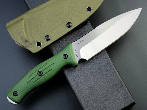 Miniatura 3 de Eafengrow EF140 Cuchillo de hoja fija, hoja de acero AUS-10, mango G10 de espiga completa, herramienta EDC cuchillo recto para trabajar campamento