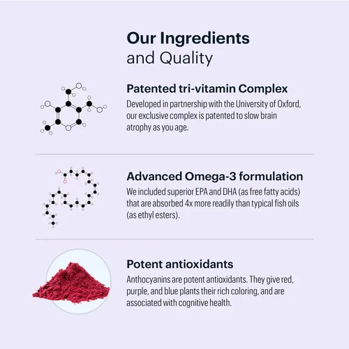 Miniatura 8 de ELYSIUM Matter - 30 porciones - Suplemento cerebral para memoria y concentración Suplemento Omega 3 + DHA - Vitaminas para apoyar la salud cerebral