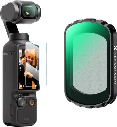K&F Concept Filtro de difusión magnético negro 1/2 para DJI Osmo Pocket 3, filtros de efecto cinematográfico Creative Mist para video/vlog/retrato y