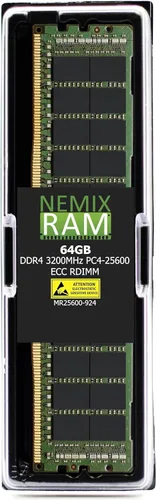 Miniatura 19 de NEMIX RAM 1TB (4X256GB) DDR4 3200MHZ PC4-25600 8Rx4 1.2V CL22 288-PIN ECC LRDIMM Kit de memoria de servidor reducida de carga compatible