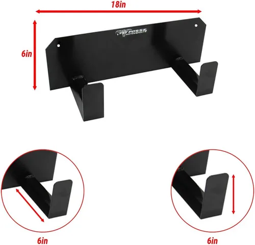 Miniatura 2 de Pit Posse PP125BK Soporte de Estante Doble para Cascos Remolque de Carreras Cerrado Garaje Taller - Hecho en Estados Unidos - Colgador Organizador