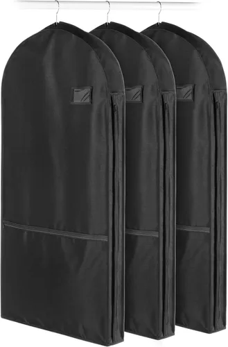 Miniatura 2 de Whitmor Bolsa de ropa con cremallera y bolsillo - Juego de 3 - Negro