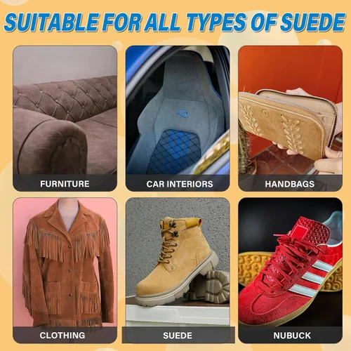 Miniatura 6 de GleamGlee Suede Cleaner Kit 6.76 oz, Suede & Nubuck Shoe Cleaner with Brush & Towel for Shoes, Boots & Bags
