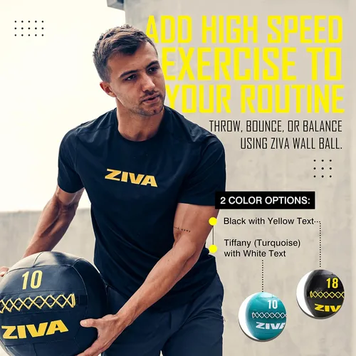 Miniatura 5 de ZIVA Pelota de pared suave – Pelota de ejercicio con peso altamente duradera para entrenamiento de fuerza y acondicionamiento, varios