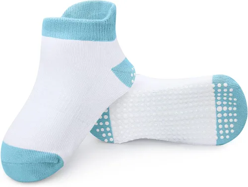 Miniatura 5 de 12 pares de calcetines antideslizantes para bebés con suela antideslizante para bebés recién nacidos niños y niñas