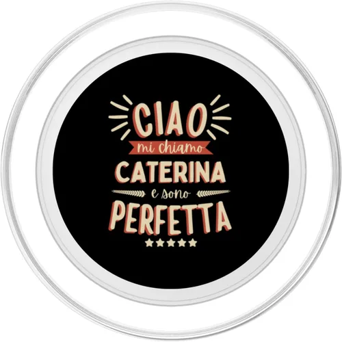 Miniatura 2 de Caterina Idea Regalo Personalizzata Amica Nome Divertente PopSockets MagSafe PopGrip for iPhone