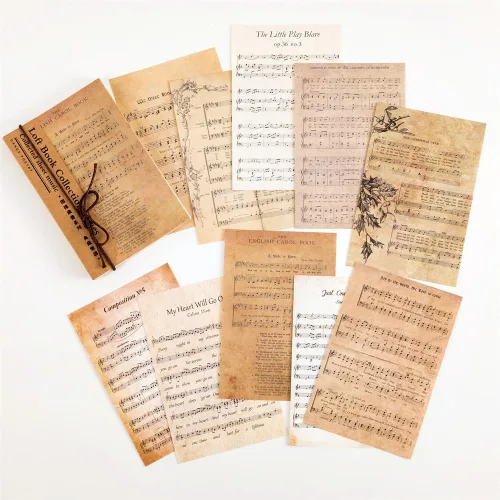 ZXMNBH Kit de papel para álbumes de recortes, collage de música clásica, diario, planificador, materiales para adultos, suministros de decoración de
