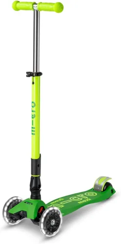 Miniatura 14 de Micro Kickboard – Maxi Deluxe plegable LED – Triciclo, inclinarse para dirigir, plegable para llevar – Micro patinete suizo diseñado para niños