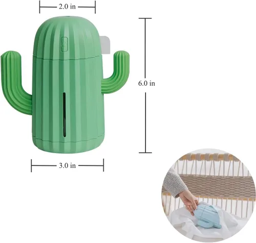 Miniatura 6 de Mini humidificador, Humidificadores de habitación, individual con luz nocturna, Humidificador de aire de cactus portátil para yoga, oficina, spa