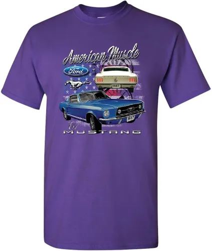Miniatura 13 de Ford Mustang Shelby 1967 GT - Camiseta para hombre de Muscle Cars Azul marino