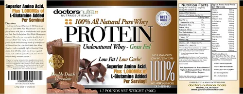 Miniatura 3 de Pure 100% - Proteína de suero sin desnaturalizar alimentada con pasto, baja en carbohidratos, baja en grasa, doble sabor a chocolate holandés