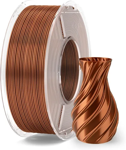 Miniatura 8 de ELEGOO Filamento PLA Seda Cobre 1.75mm 1KG, Filamento para Impresora 3D con Precisión Dimensional +/- 0.02mm, Carrete de 1kg (2.2lbs) Compatible