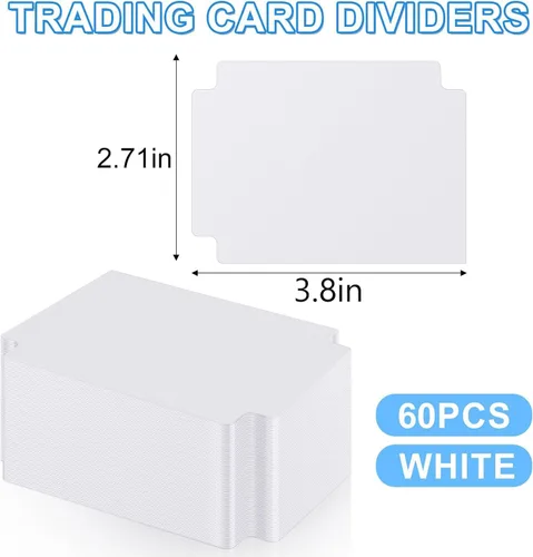 Miniatura 2 de 60 piezas de separadores de tarjetas comerciales con pestañas, separadores de tarjetas en blanco, caja de tarjetas en blanco, separadores
