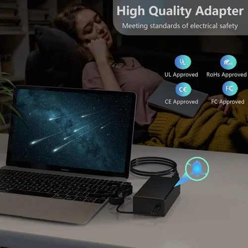 Miniatura 7 de Cargador de CA de 65 W para HP EliteBook 840 850 845 830 820 G3 G4 G5 G6 G7 G8 0.177x0.118 in Smart Blue Tip Adaptador para portátil Fuente