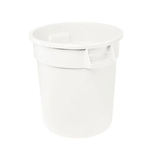 Miniatura 26 de Cubo de basura comercial redondo blanco de 32 galones y tapa, cubo de basura de cocina, cubo de basura interior, papelera duradera, bote de basura