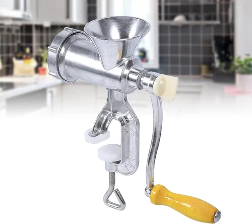 Miniatura 4 de Wakects Picadora de carne manual, Picadora de carne de mano con abrazadera de mesa de acero, Relleno de embutidor de salchichas, Máquina