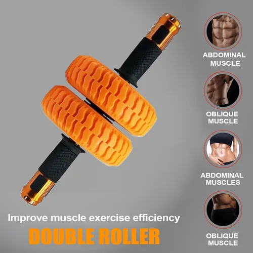Miniatura 3 de Rueda de rodillo abdominal, rueda de ejercicio de entrenamiento de fuerza de 6 pulgadas para hombres, mujeres y principiantes, equipo de fitness