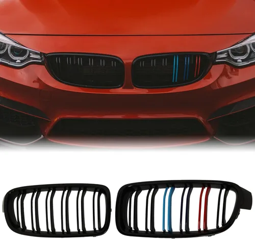 Miniatura 12 de Parrilla E90 – Rejilla negra de riñón individual compatible con BMW serie 3 E90 2009-2011 323i 328i 328xi 335d 335i 335xi Sedan LCI, E91 328i 328xi